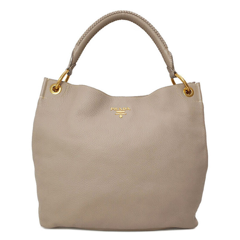 Prada Vitello Daino leather hobo Shoulder bag Beige Pink - Picture 1 of 9